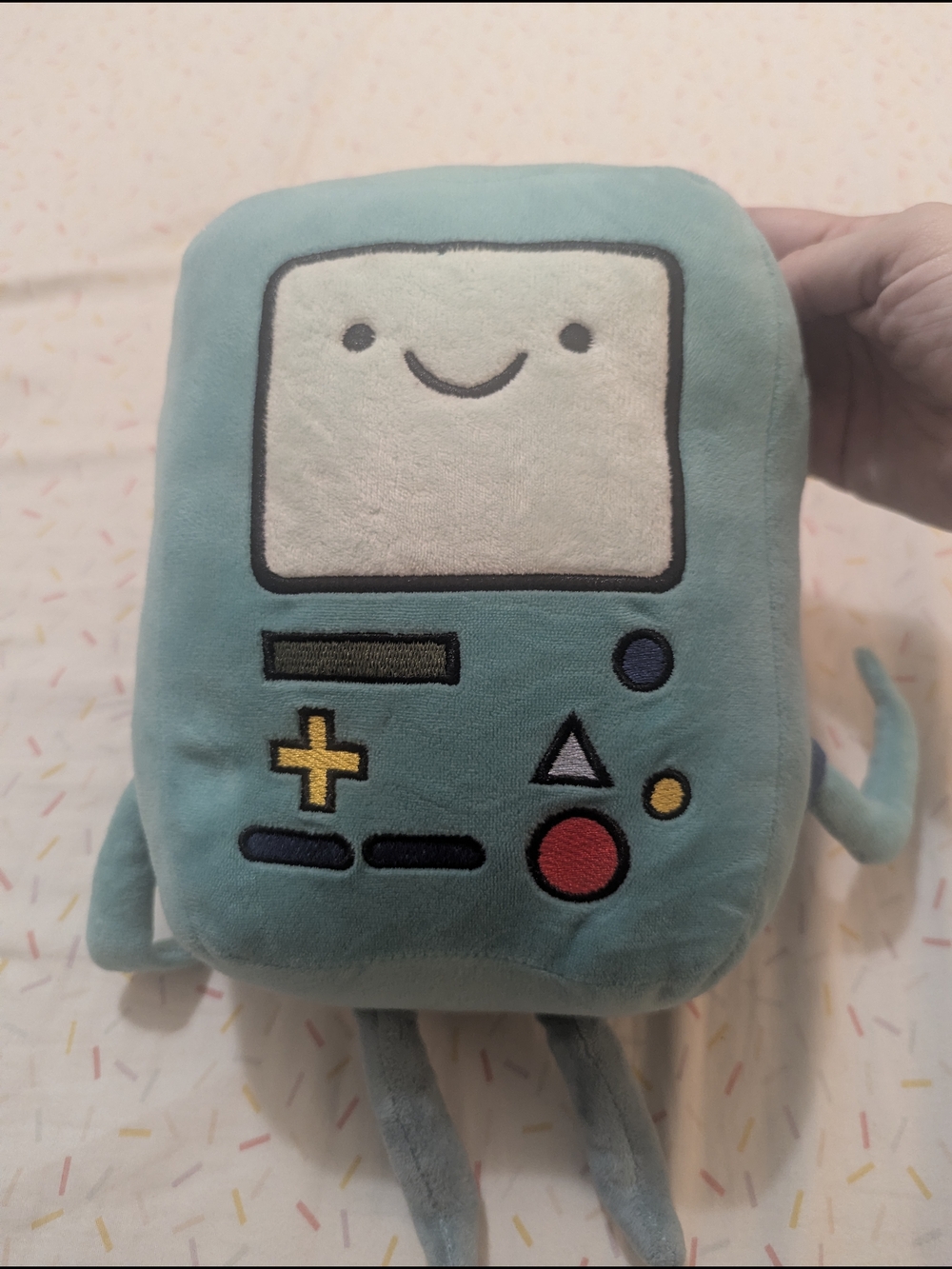 Adventure Time BMO Plush - Teal with White Face and Multicolor Buttons